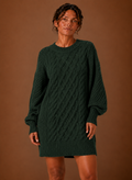 Women's Oversized Cable Knit Sweater Dress | Areleon