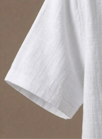 Areleon | Men’s Linen Beach Shirt Lightweight Breathable Summer Button Up