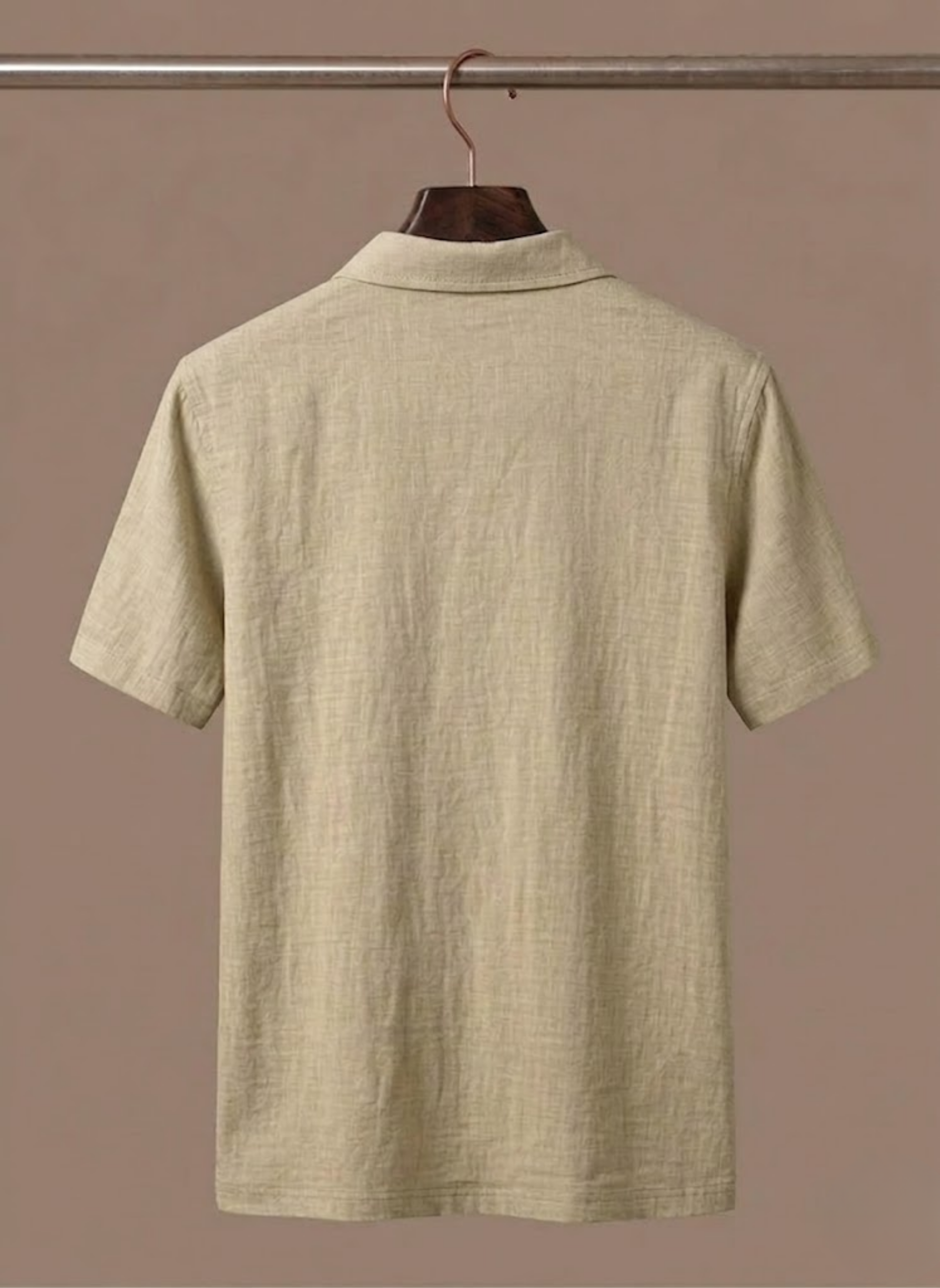 Areleon | Men’s Linen Beach Shirt Lightweight Breathable Summer Button Up