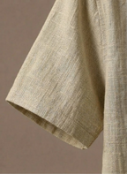 Areleon | Men’s Linen Beach Shirt Lightweight Breathable Summer Button Up