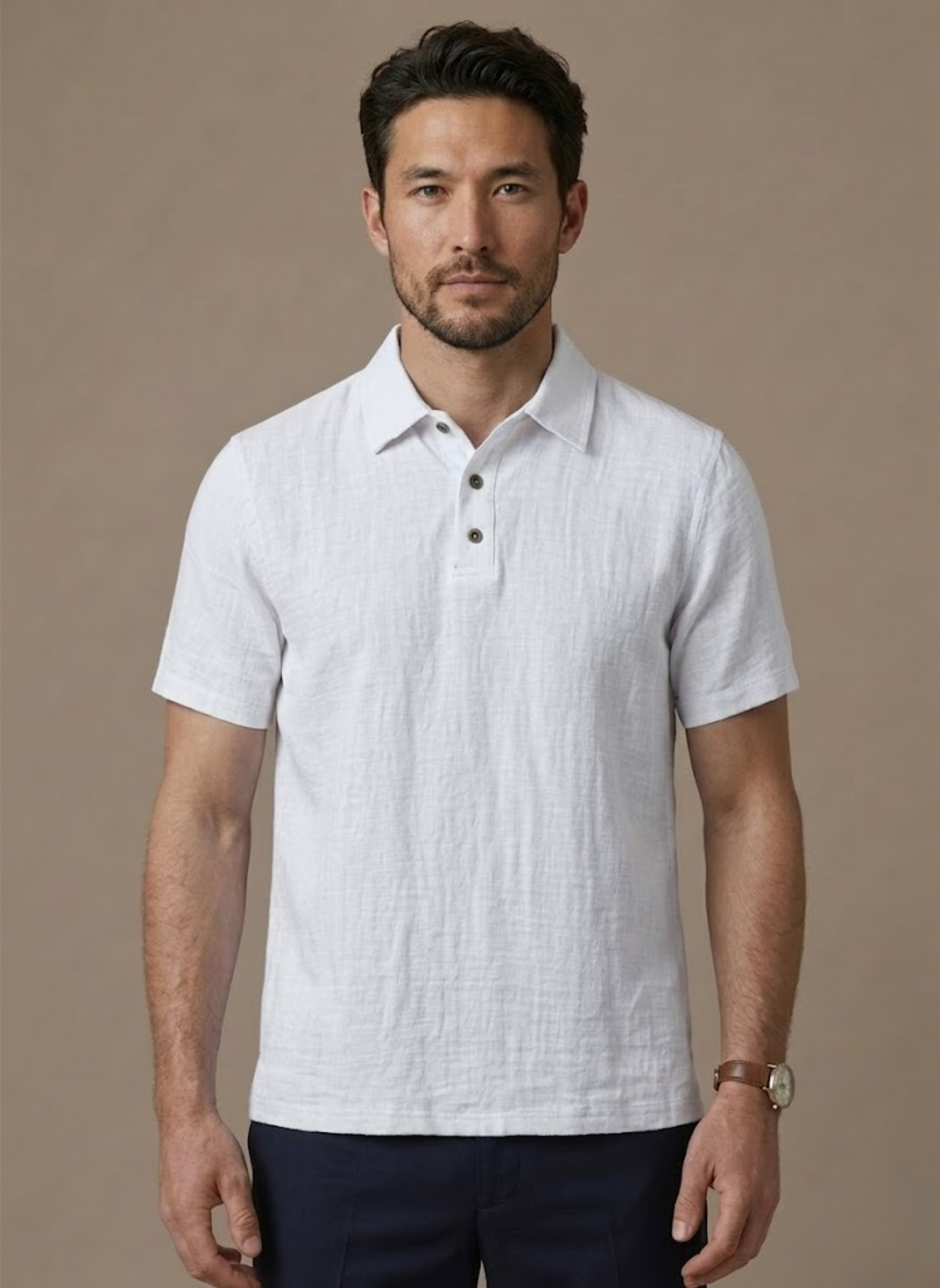 Areleon | Men’s Linen Beach Shirt Lightweight Breathable Summer Button Up