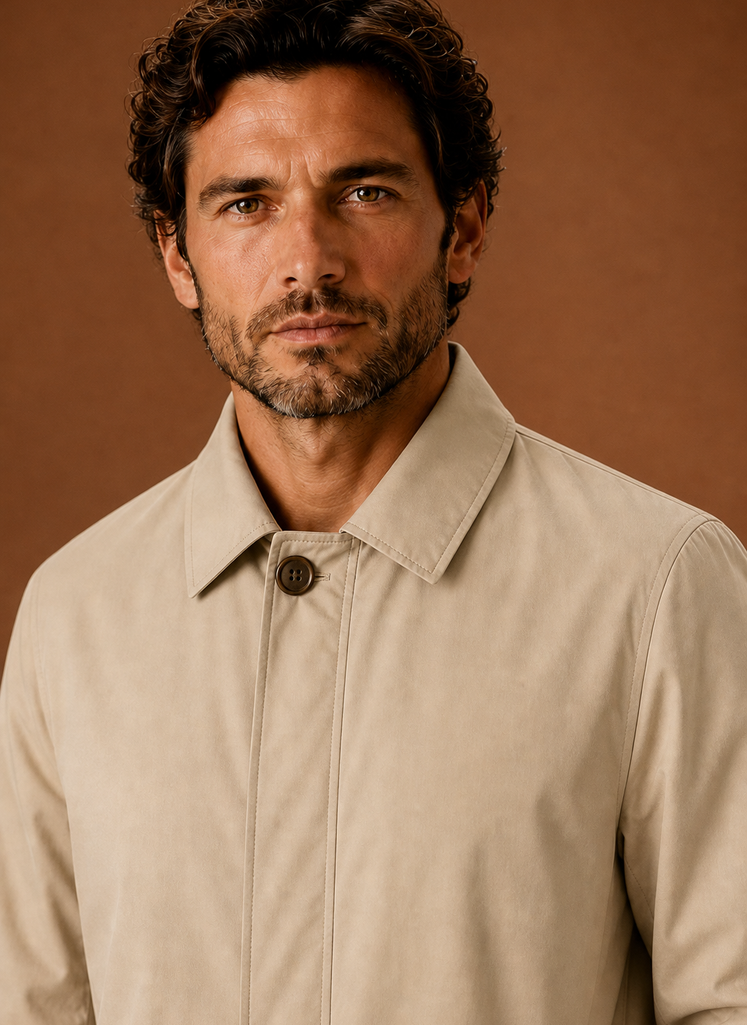 Men's Classic Trench Coat Lightweight Water-Resistant Jacket | Areleon