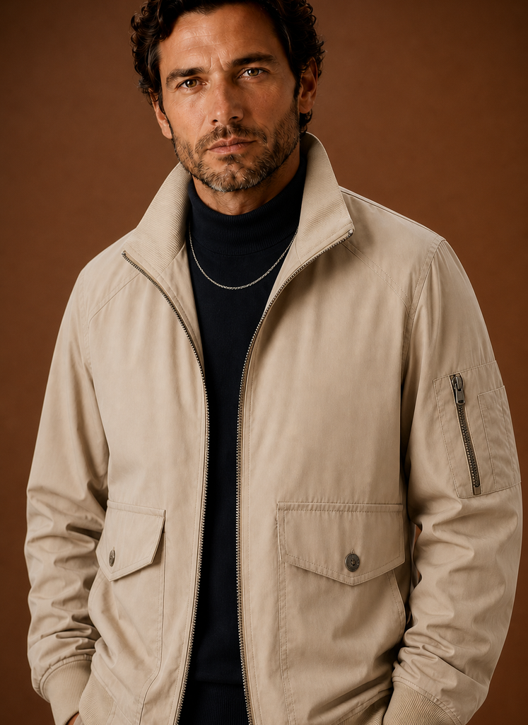 Men's Lightweight Bomber Jacket Casual Zip Jacket | Areleon
