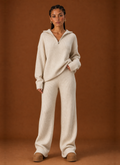 Front view of the Areleon women's tracksuit set showing the coordinated top and pants on a model