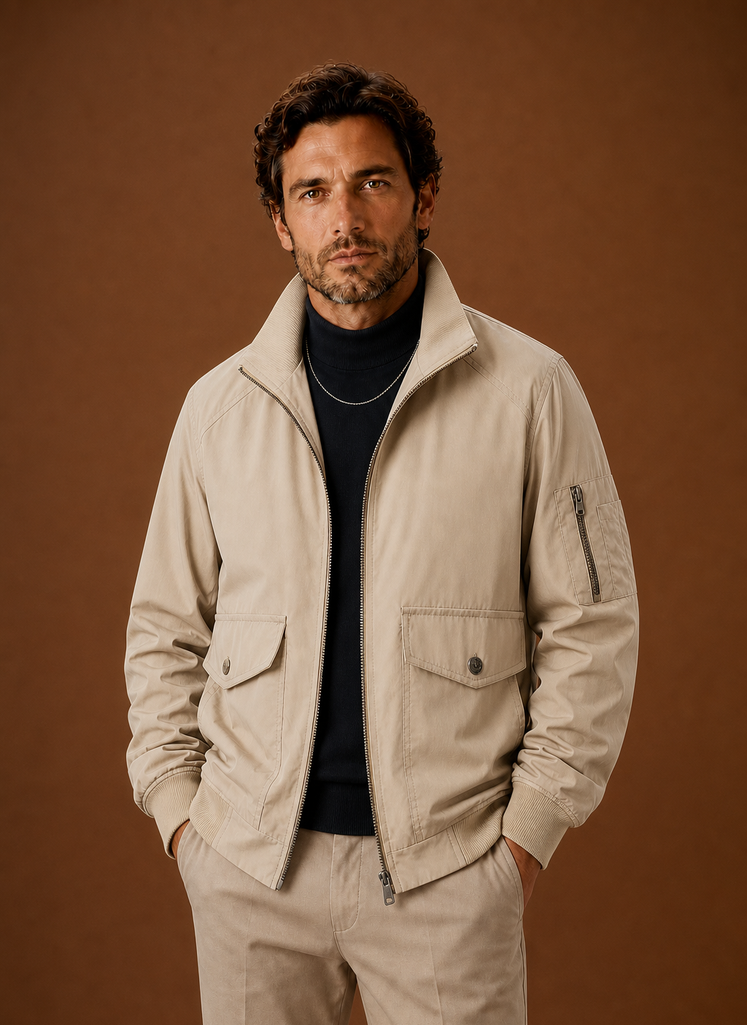 Men's Lightweight Bomber Jacket Casual Zip Jacket | Areleon