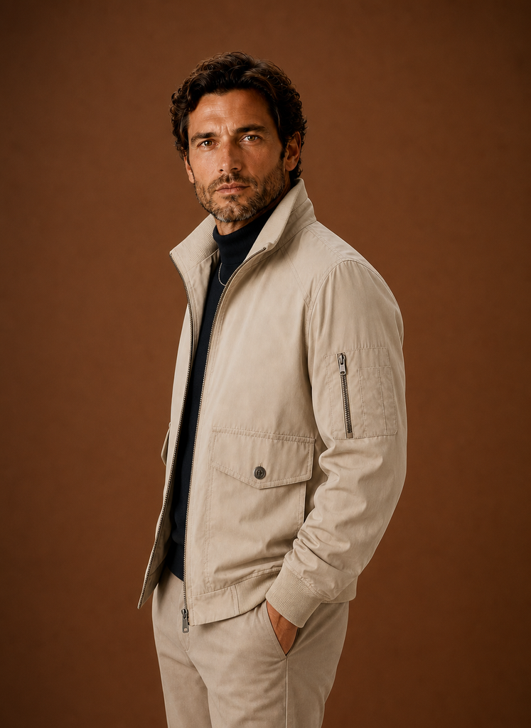 Men's Lightweight Bomber Jacket Casual Zip Jacket | Areleon