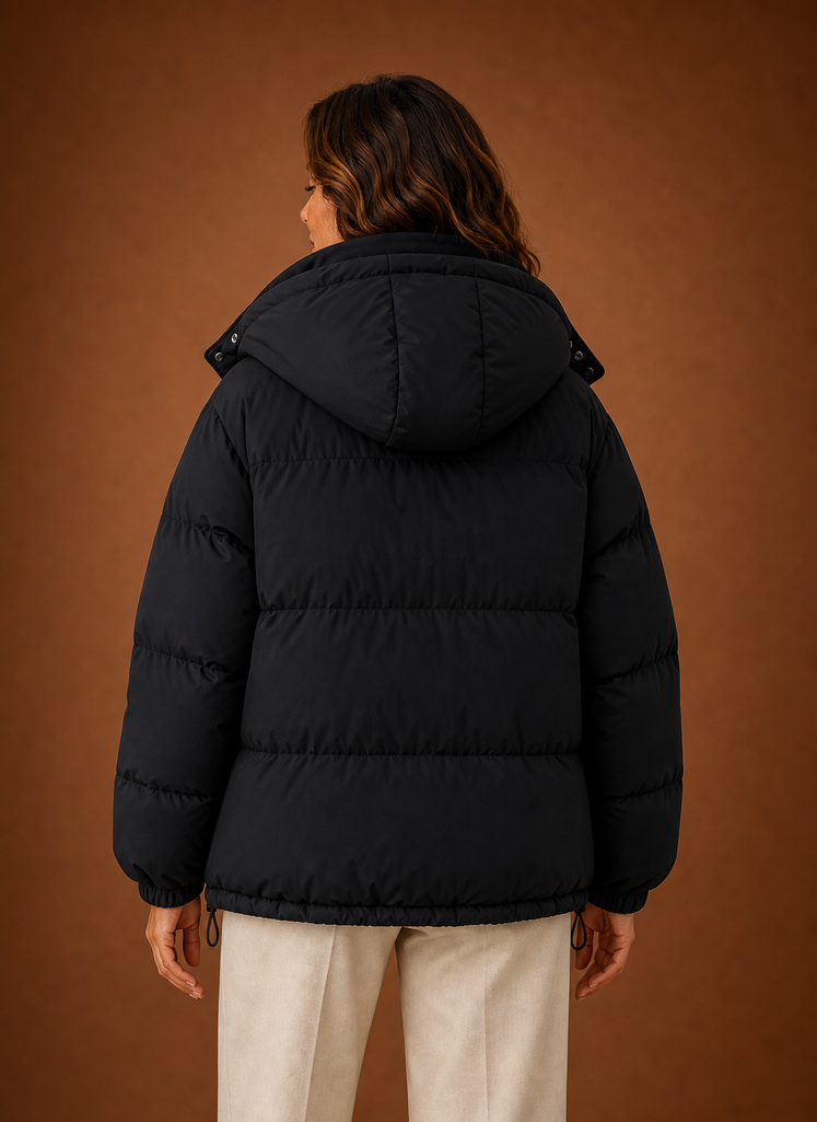 Back view of the Areleon Oversized Puffer Jacket showing the full rear silhouette