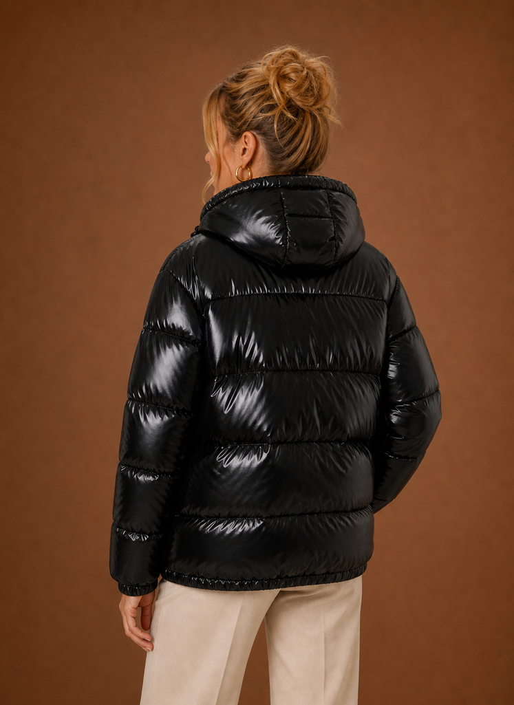 Back view of the Areleon Oversized Women's Puffer Jacket, showing overall shape and coverage.
