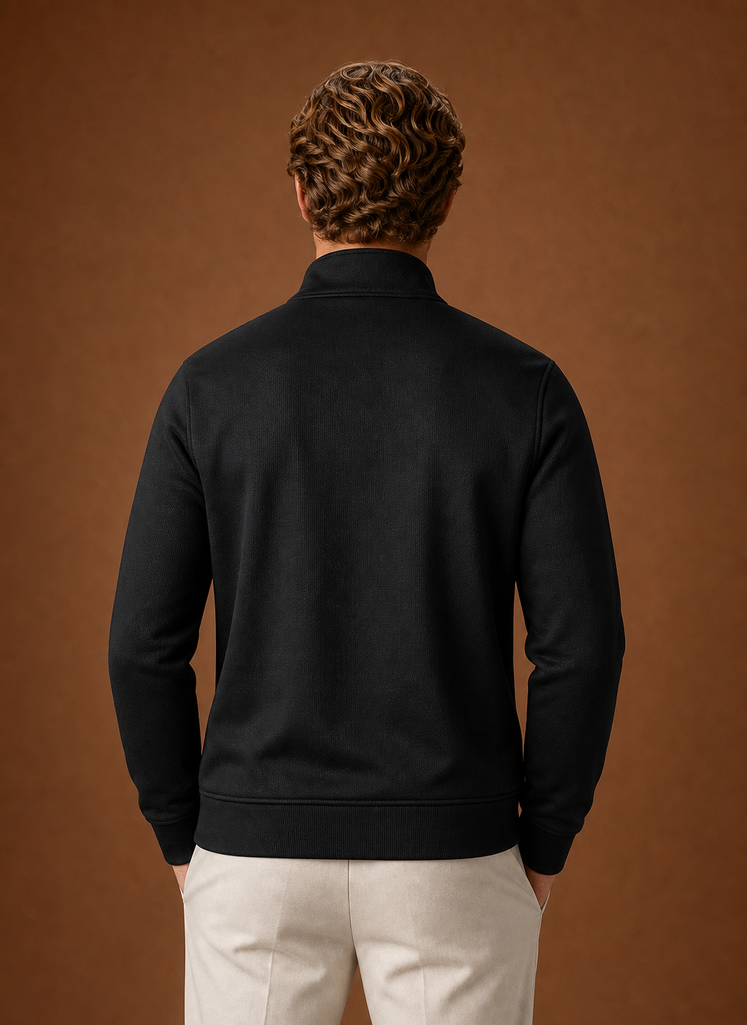 Men's Full Zip Sweater Jacket back view