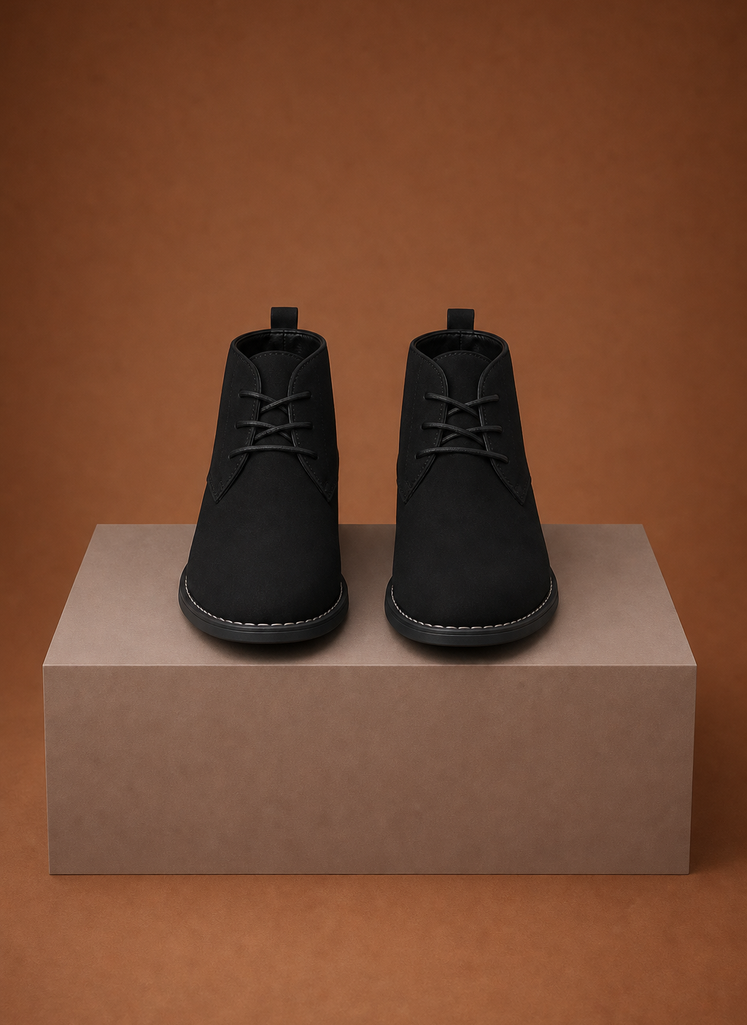 Men's Lace Up Chukka Ankle Boots back view
