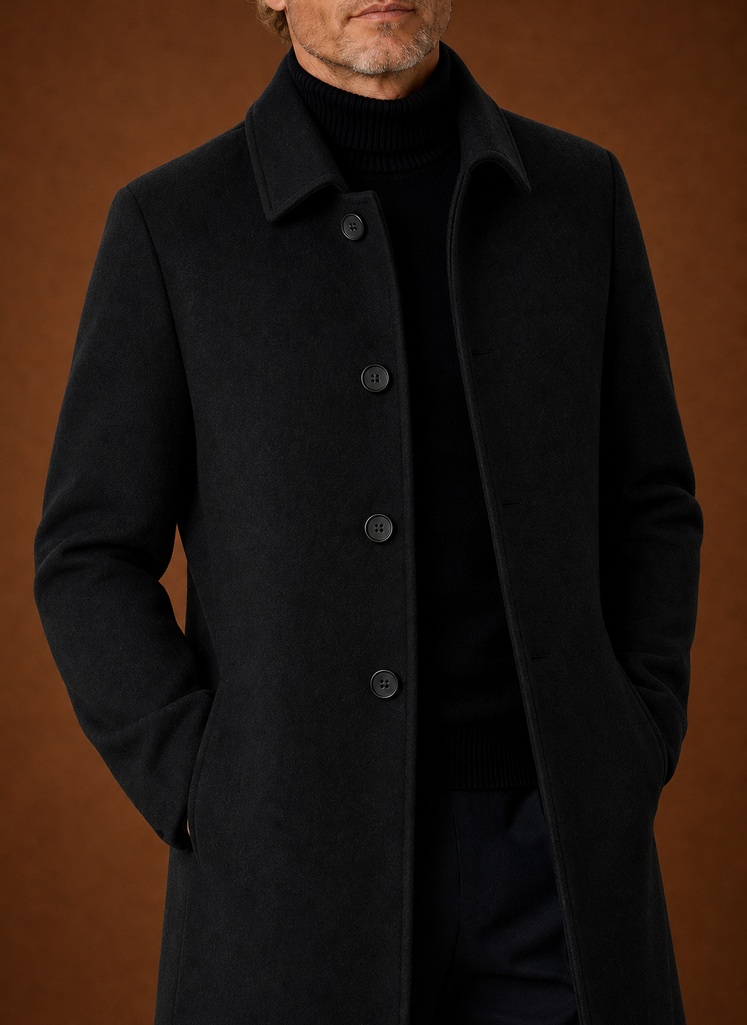 Men's Overcoat - Mid-Length Tailored Topcoat | Areleon