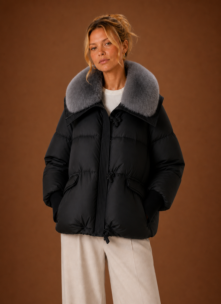 Front view of the Areleon women's winter parka coat on a neutral background