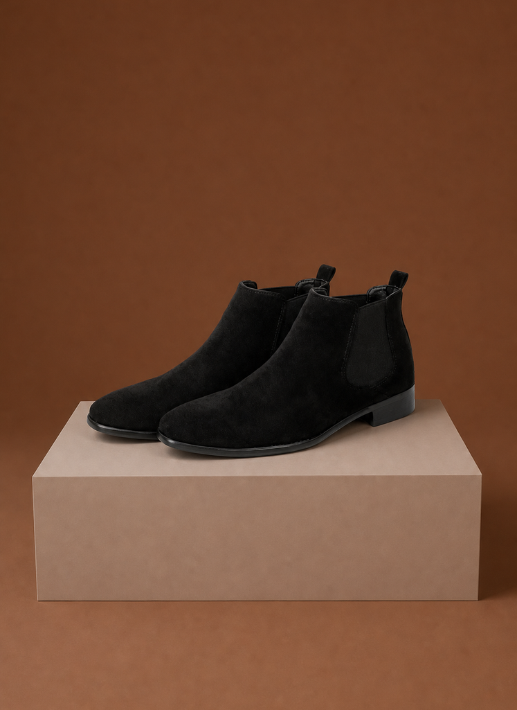 Men's Suede Chelsea Ankle Boots front view