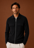 Men's Knit Jacket Full Zip Overshirt Smart Casual | Areleon