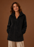 Women's Fleece Sherpa Zip Up Winter Jacket front view