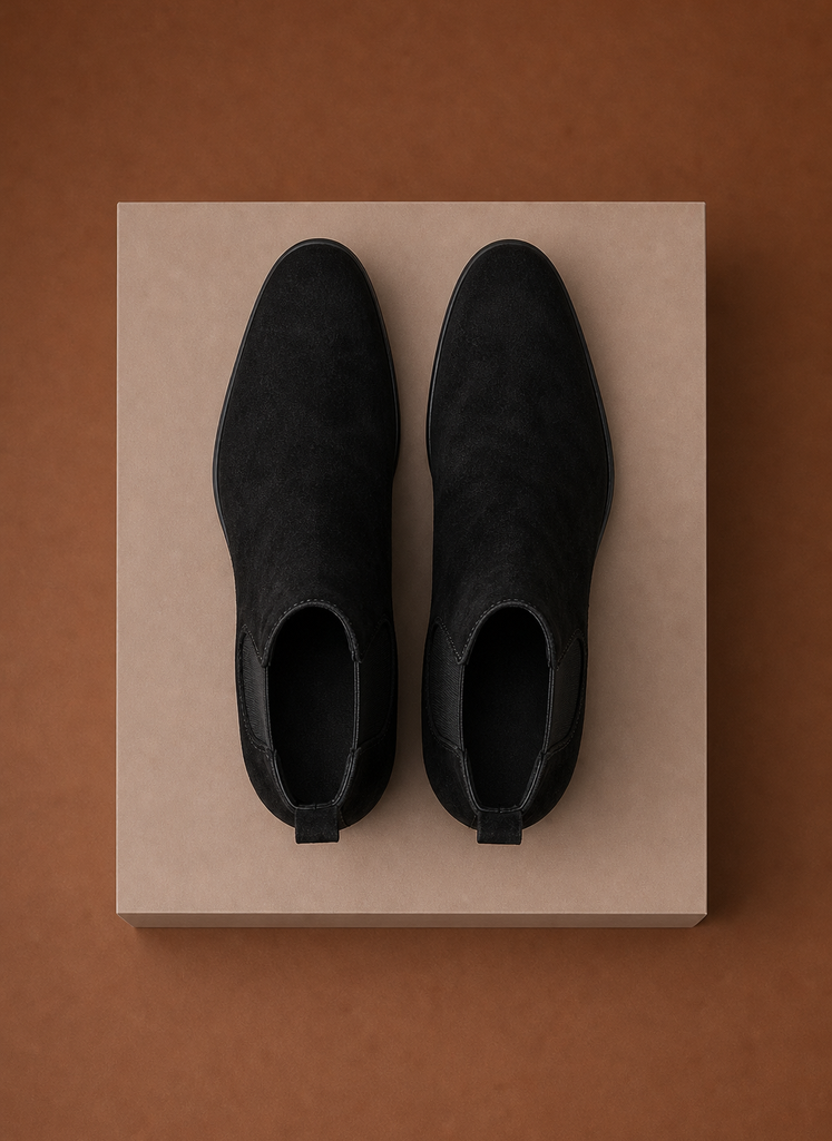 Men's Suede Chelsea Ankle Boots side view