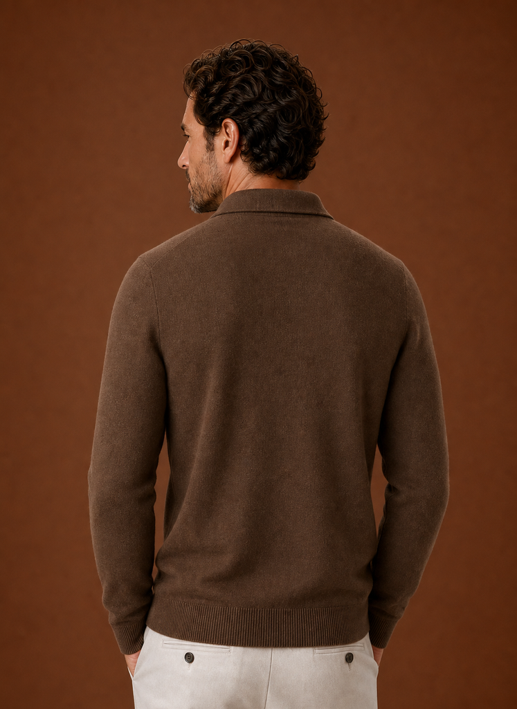 Men's Knit Jacket Full Zip Overshirt Smart Casual | Areleon