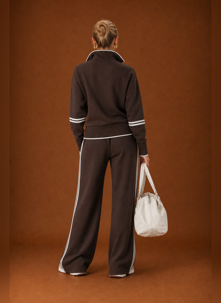 Back view of the tracksuit set showing the sweatshirt and joggers