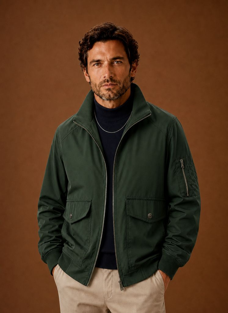 Men's Lightweight Bomber Jacket Casual Zip Jacket | Areleon