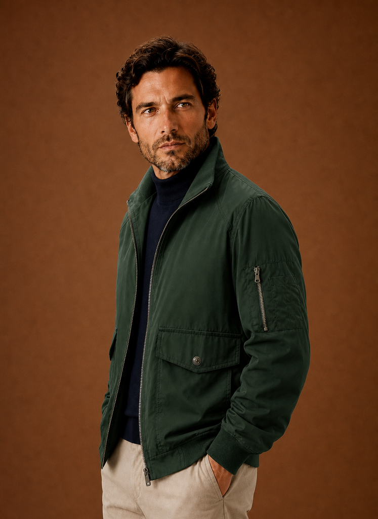 Men's Lightweight Bomber Jacket Casual Zip Jacket | Areleon