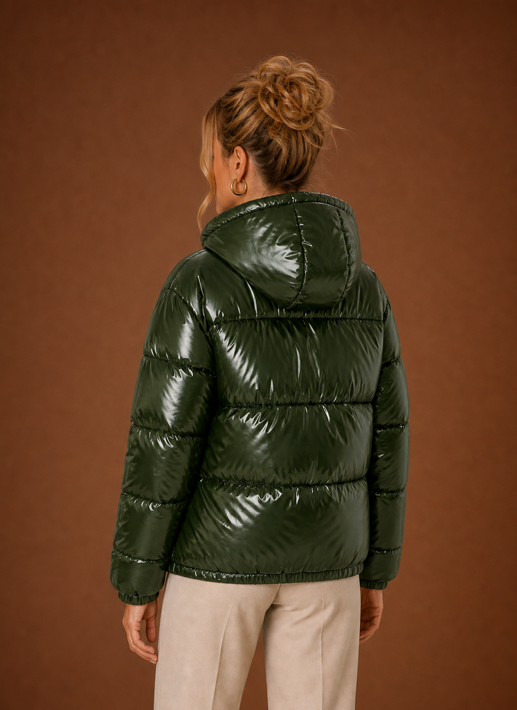 Back view of the Areleon Oversized Women's Puffer Jacket, showing overall shape and coverage.