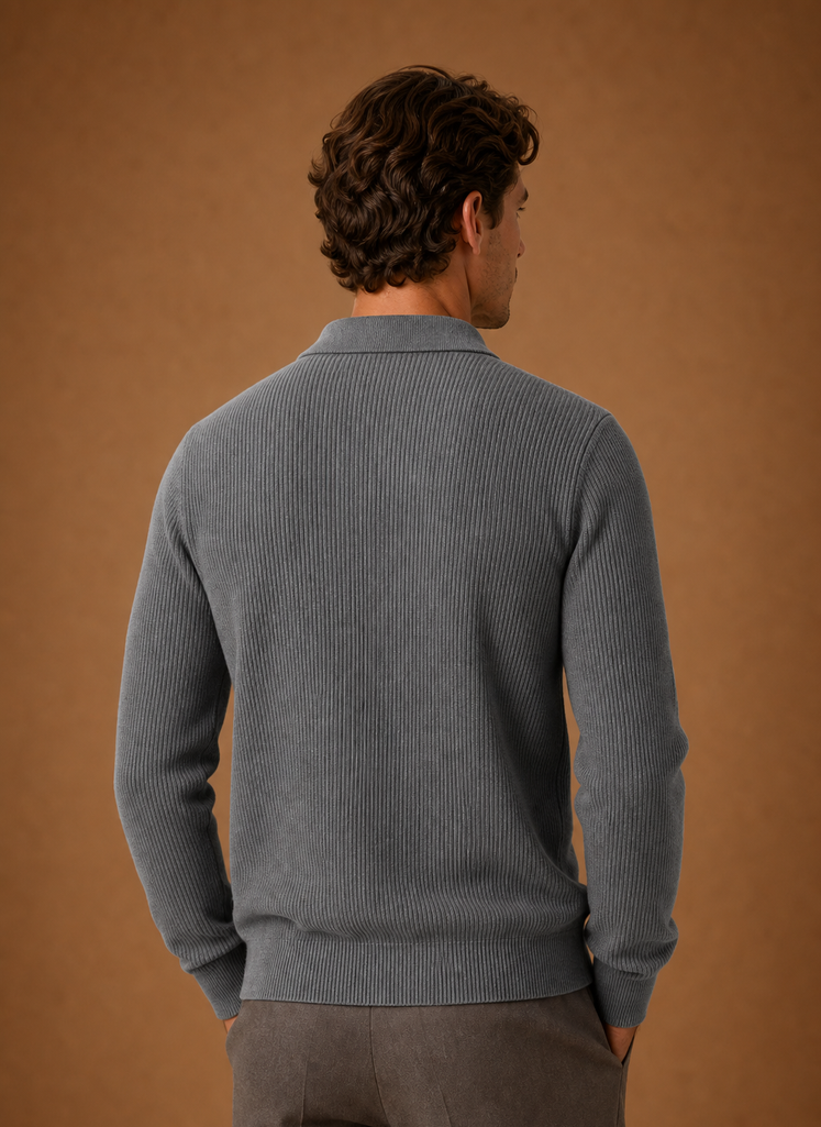 Men's Knit Cardigan - Button Front V-Neck Sweater Long Sleeve | Areleon