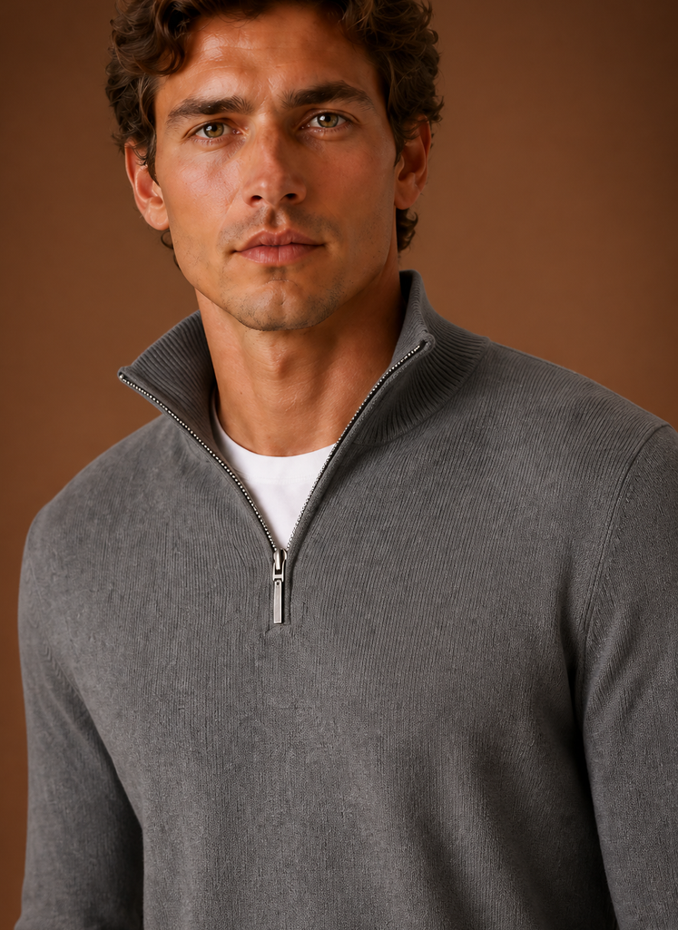 Close-up of button-front and chest pocket detail on men's shirt jacket