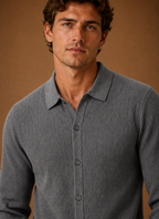 Men's Knit Cardigan - Button Front V-Neck Sweater Long Sleeve | Areleon