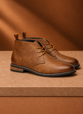 Front view of Areleon Men's Classic Chukka Boot showing toe and lace-up front