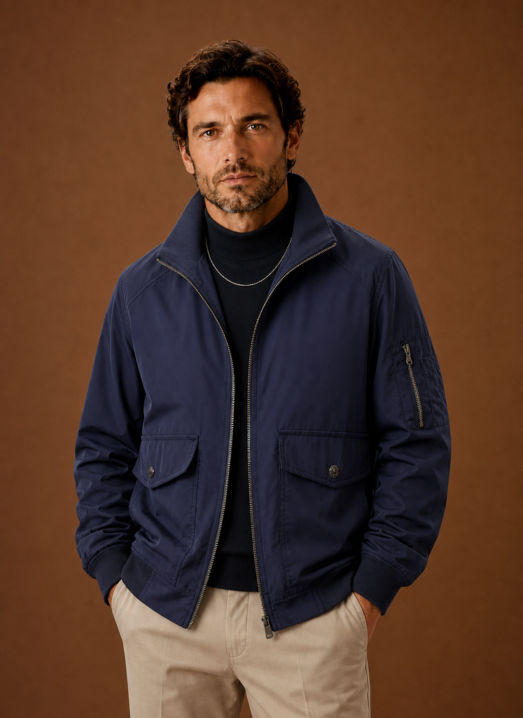 Men's Lightweight Bomber Jacket Casual Zip Jacket | Areleon