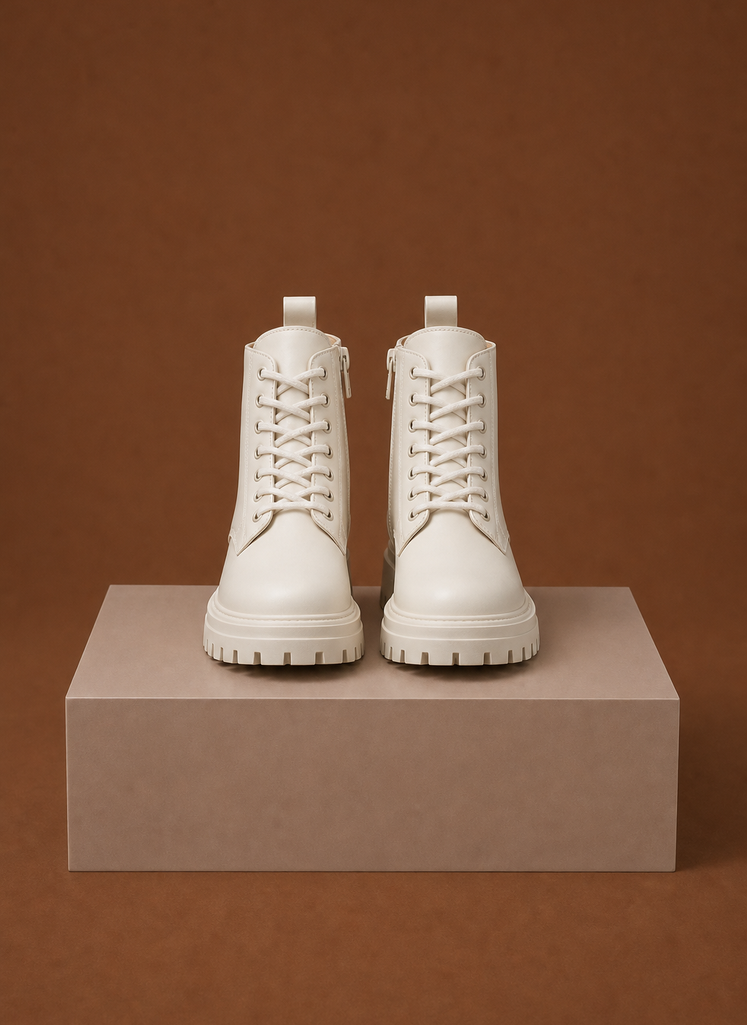 Women's Chunky Combat Lace Up Boots | Areleon