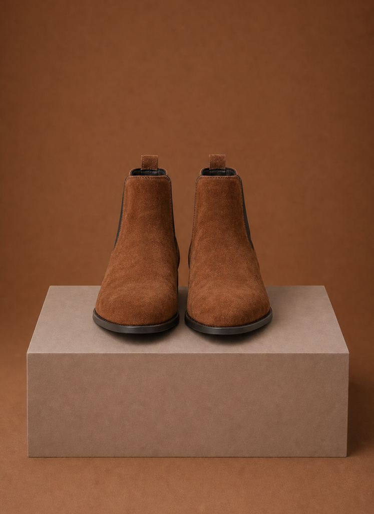 Men's Suede Chelsea Ankle Boots | Areleon