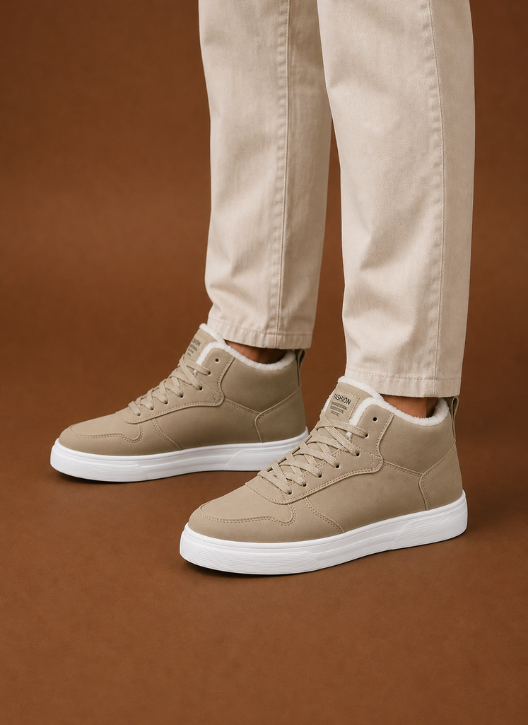 Men's Fleece Lined High Top Winter Sneakers | Areleon