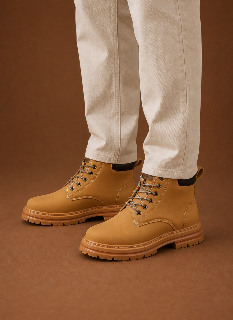 Men's Fur Lined Lace Up Winter Boots | Areleon