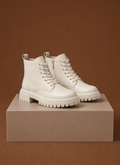 Women's Chunky Combat Lace Up Boots | Areleon