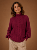 Women’s Cable Knit Turtleneck Sweater | Areleon