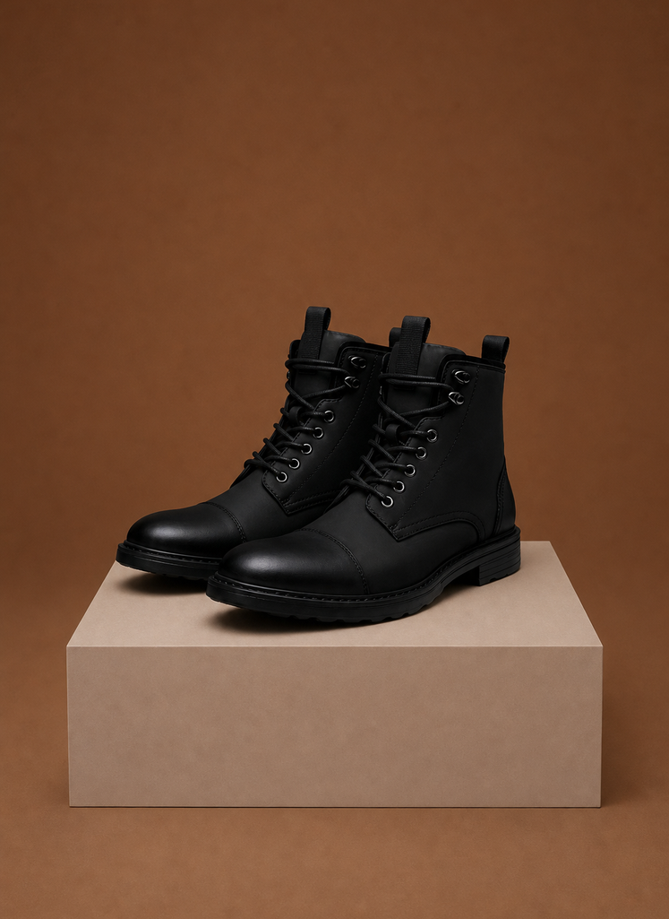 Men's Lace Up Combat Ankle Boots | Areleon