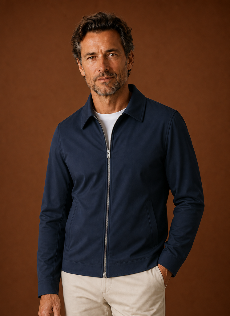 Men's Lightweight Zip Up Jacket front view