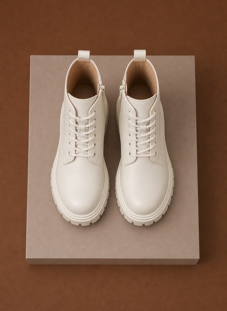 Women's Chunky Combat Lace Up Boots | Areleon