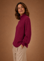 Women’s Cable Knit Turtleneck Sweater | Areleon