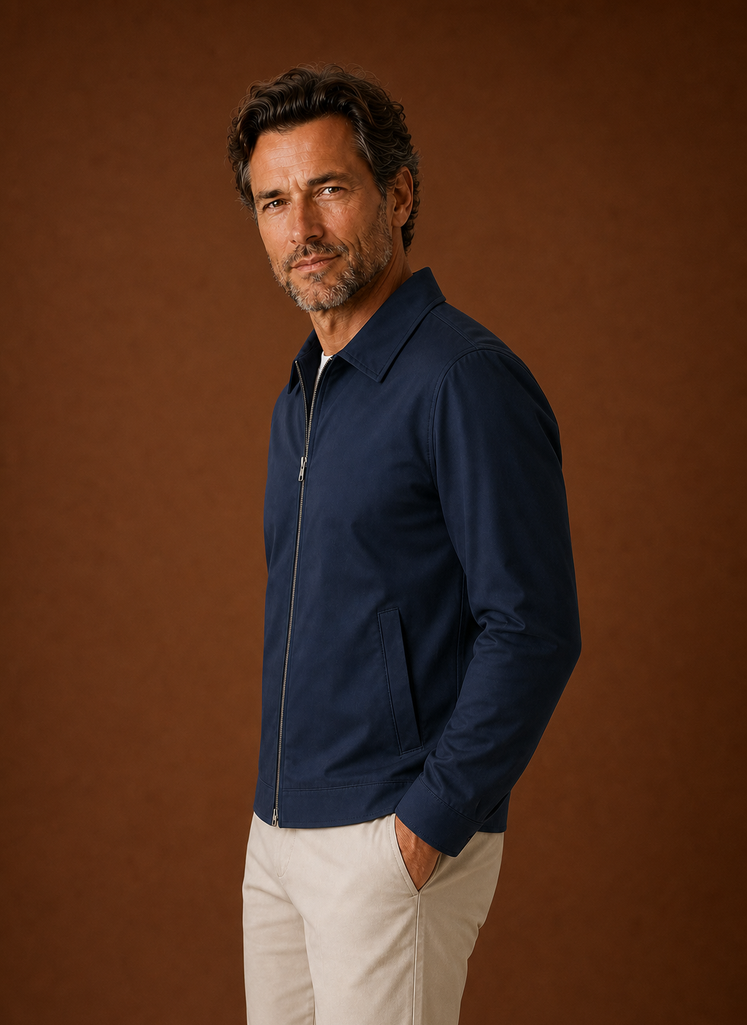 Men's Lightweight Zip Up Jacket side view