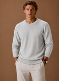 Men's Cable Knit Sweater – Crew Neck Textured Pullover | Areleon