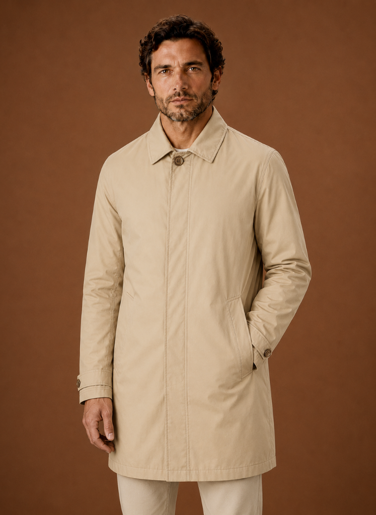 Men's Classic Trench Coat Lightweight Water-Resistant Jacket | Areleon