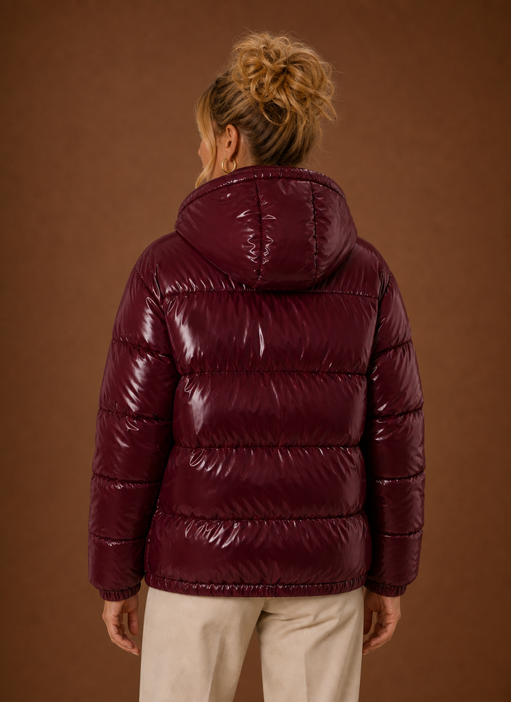 Back view of the Areleon Oversized Women's Puffer Jacket, showing overall shape and coverage.