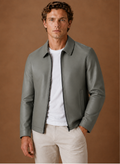 Men's Leather Look Jacket Classic Zip Jacket | Areleon