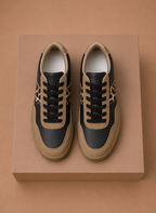 Areleon | Women’s Low-Top Sneakers Casual Leopard Detail Faux Leather