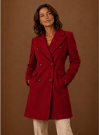 Women’s Double Breasted Coat – Long Tailored Winter Coat | Areleon