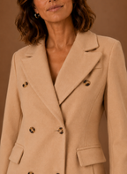 Women’s Double Breasted Coat – Long Tailored Winter Coat | Areleon