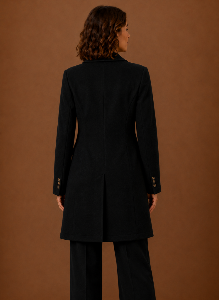 Women’s Double Breasted Coat – Long Tailored Winter Coat | Areleon